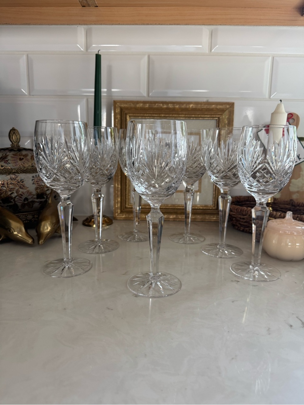 Vintage Essex Crystal Clear Industries Water Goblet Set of 7